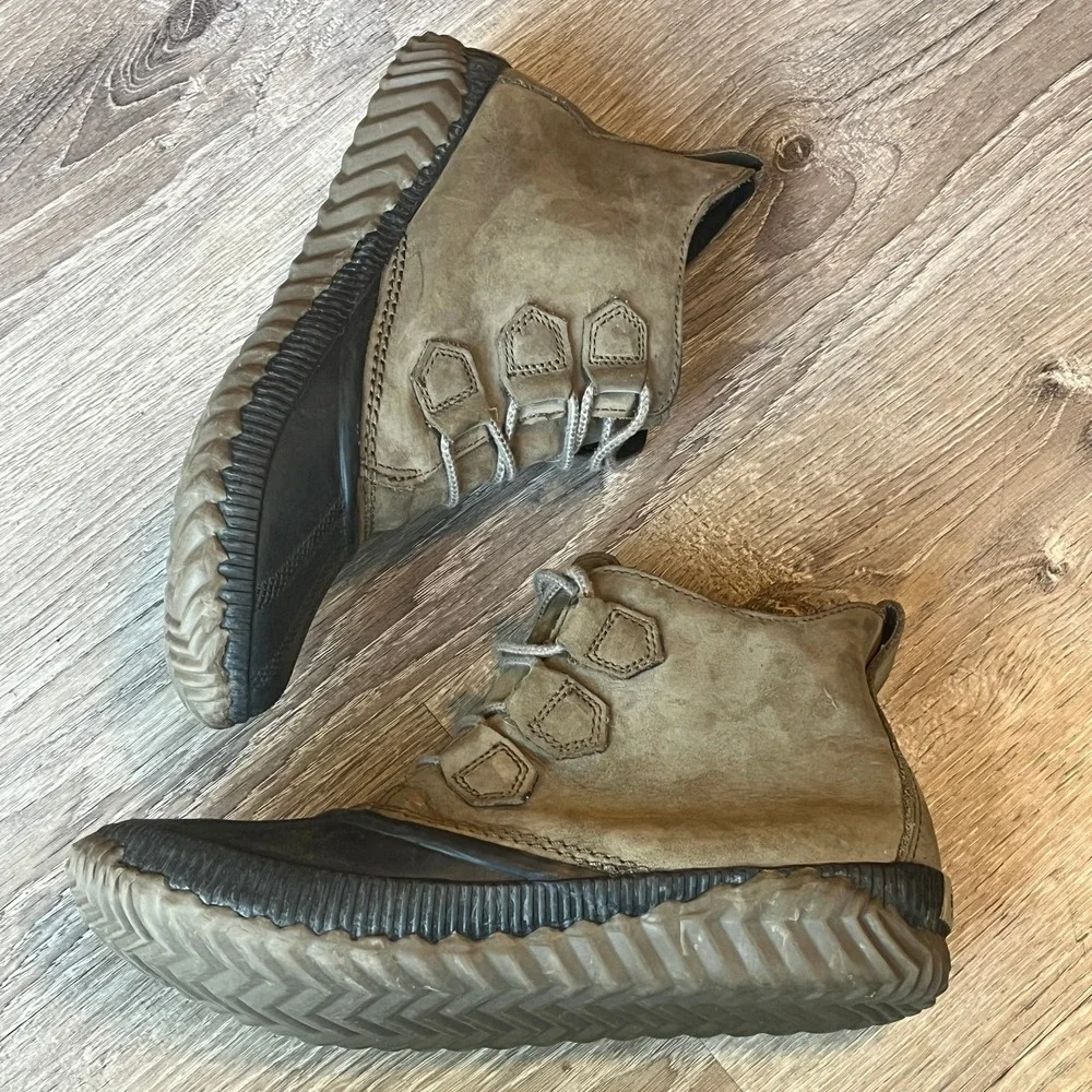 Sorel Out N About Duck Boots Brown Leather Waterproof Womens 9.5 UK 7.5 EU‎ 40.5
